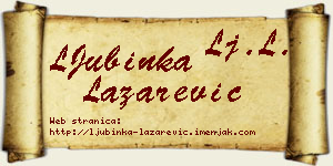 LJubinka Lazarević vizit kartica